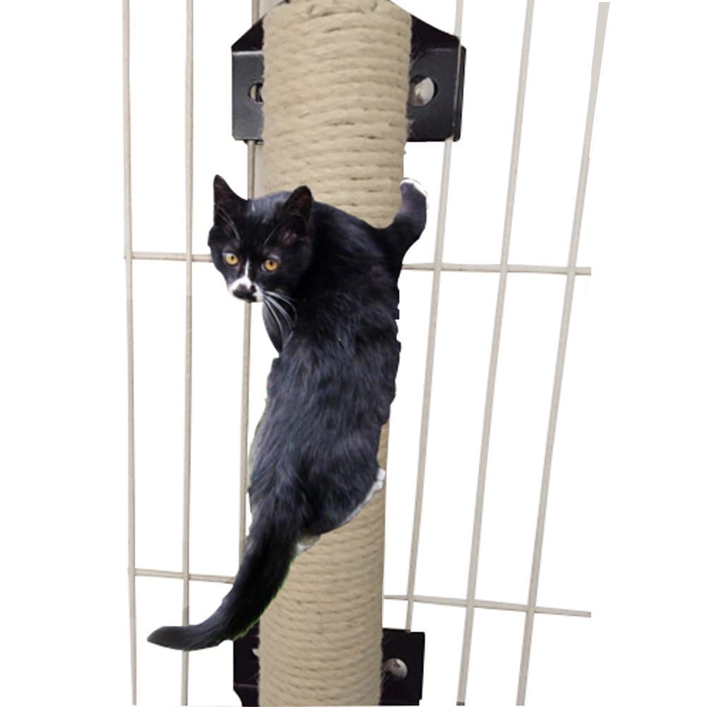 Da Jia Inc Premium Quality Wall Mounted Cat Scratching Post Vertical Sisal Pole Cat Scratcher for Cages(L)