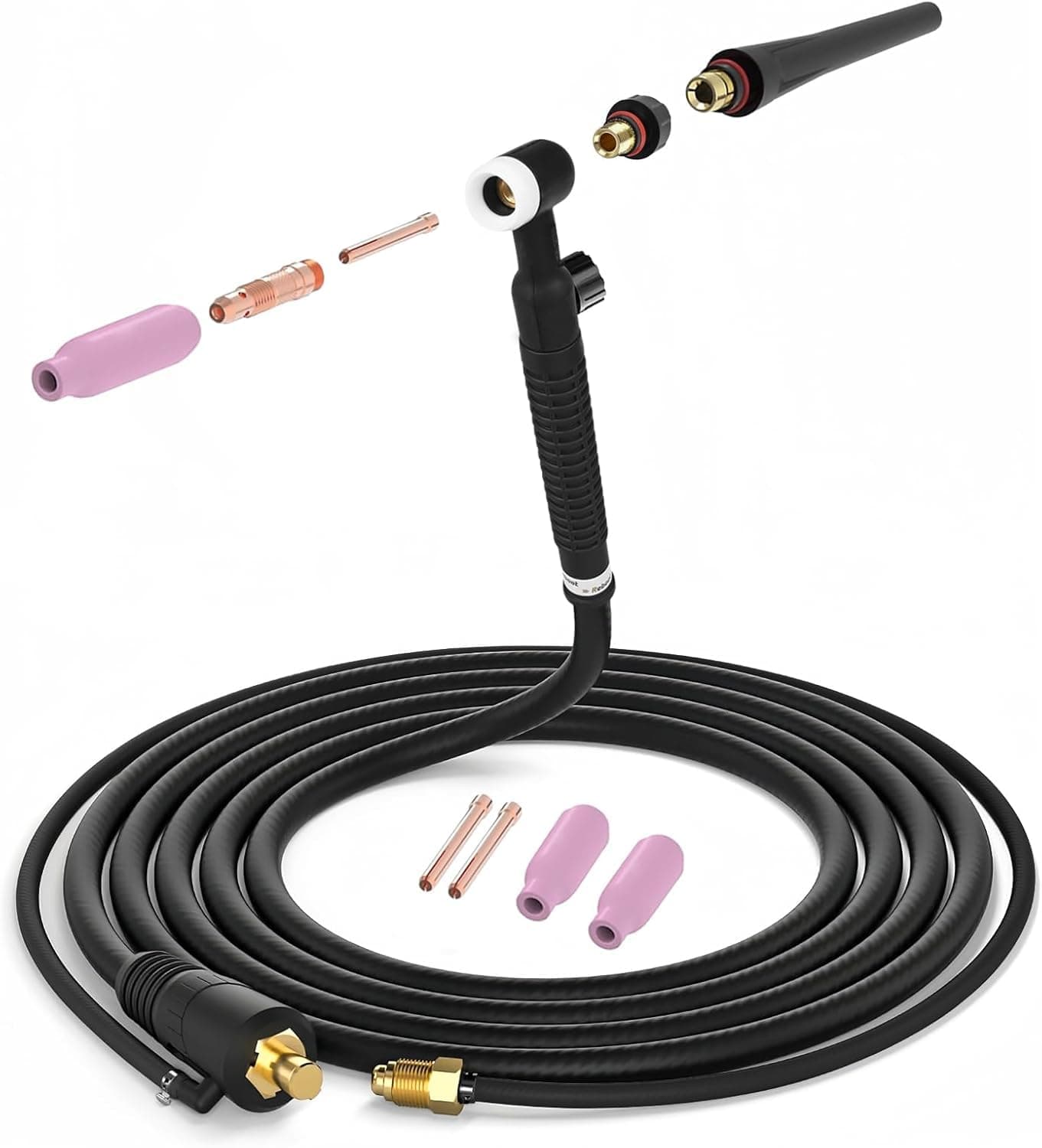Reboot TIG Welding Torch 13FT Cable With Flexible Head WP-17FV Argon Air Cooled Lift TIG Torch 150Amp 10-25mm² Connector For Reboot Welder Mahine RBM1450 RBM2000D RBM2500 Or Other Brand Lift TIG