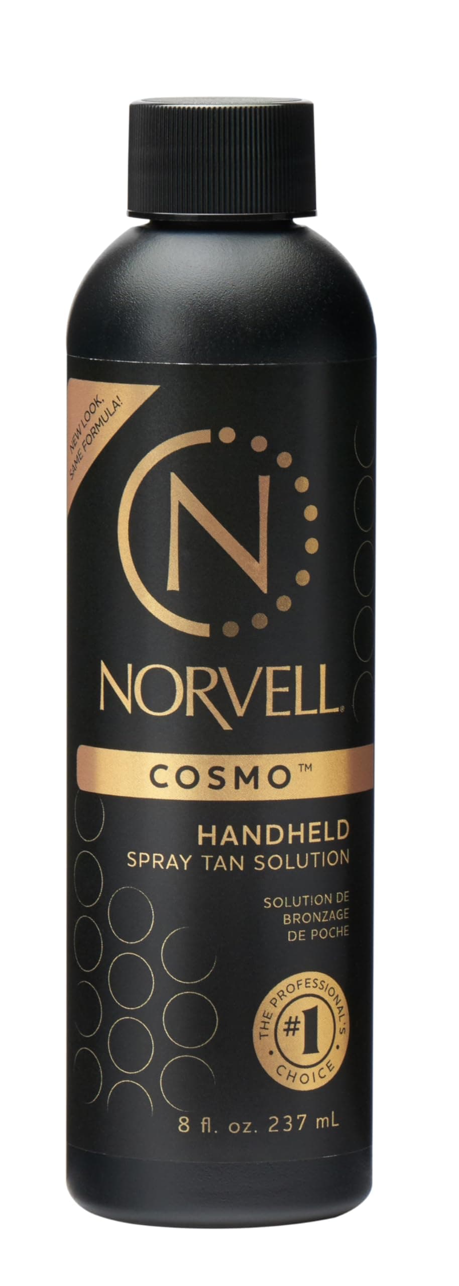 Norvell Spray Tan Solution Cosmo 8 fl oz – Professional Sunless Tanning Formula With a Blend of Warm Brown & Cool Violet Brown Undertones, Long Lasting Handheld Self Tanning Spray