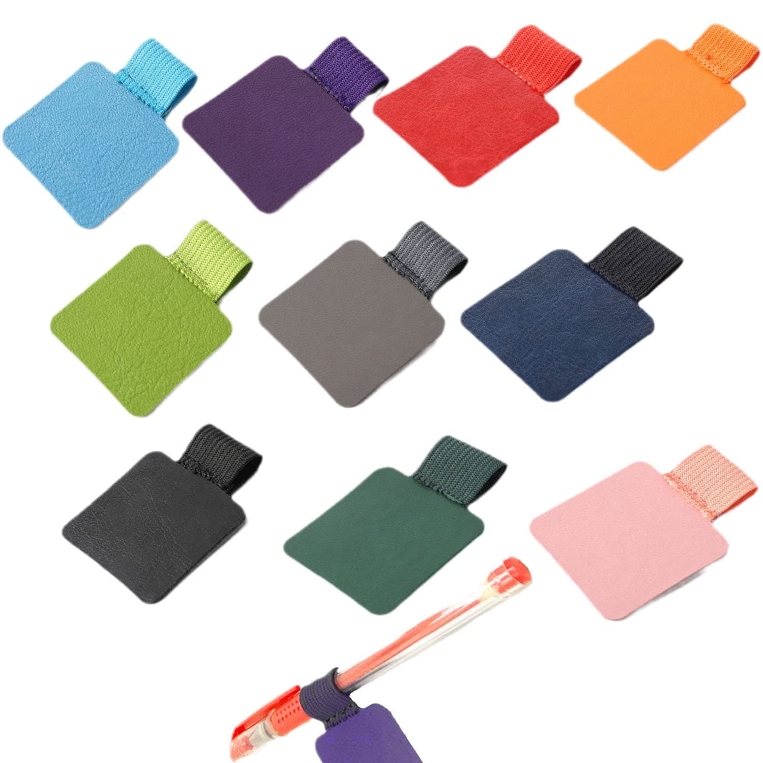 10 Pcs Mixed Color Pen Loop Elastic Pen Holder - Suitable for Tablet & Notebook