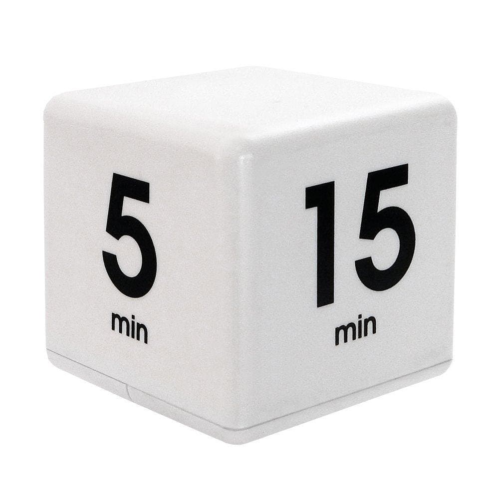 The Miracle Time Cube Timer 5/15/30/60 Minutes For Management Kitchen Kids Timer Workout Time Digital Timer (Color : White)