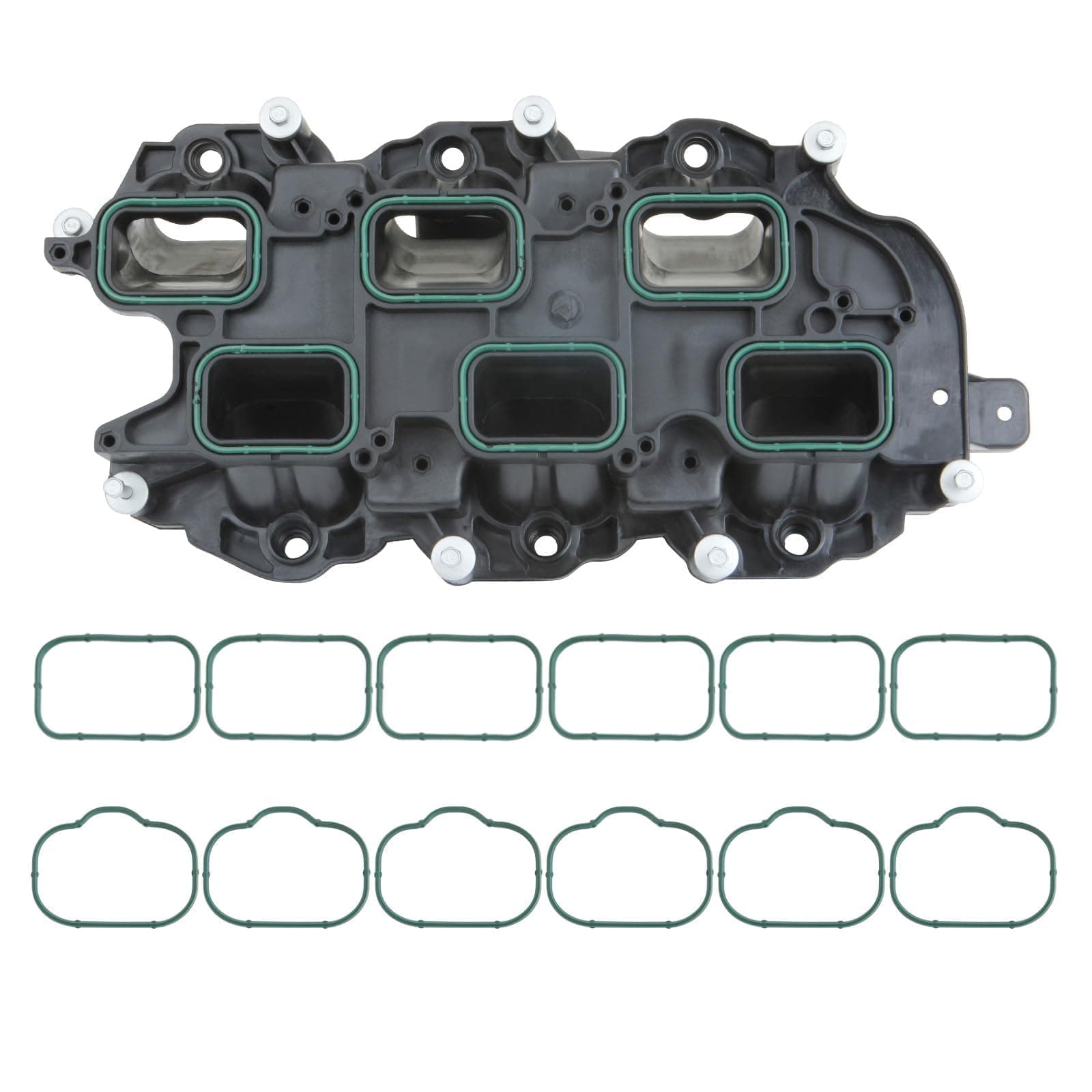 Lower Intake Manifold with Gasket Compatible with 2011-2018 Jeep Dodge RAM Chrysler 3.6L V6 Vehicles - Grand Cherokee Wrangler Journey Grand Caravan Town & Country Replaces 05184199AF