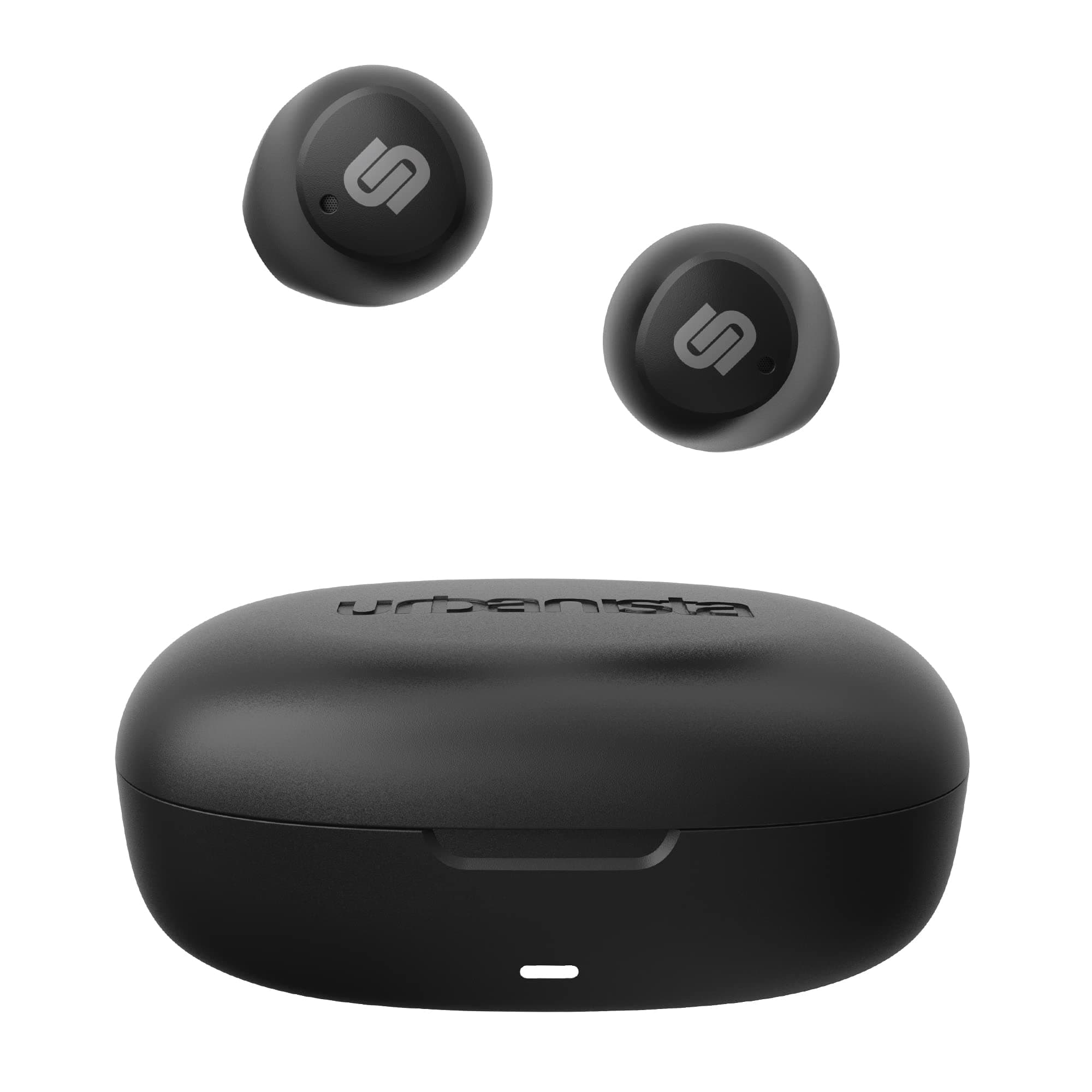 Wireless Earbuds, Bluetooth 5.2 Enhanced Small Headphones, Touch Controls, 27 Hr Playtime, USB C Fast Charging Case, IPX Sweatproof Headphones for Running, Sports, Lisbon, Midnight Black