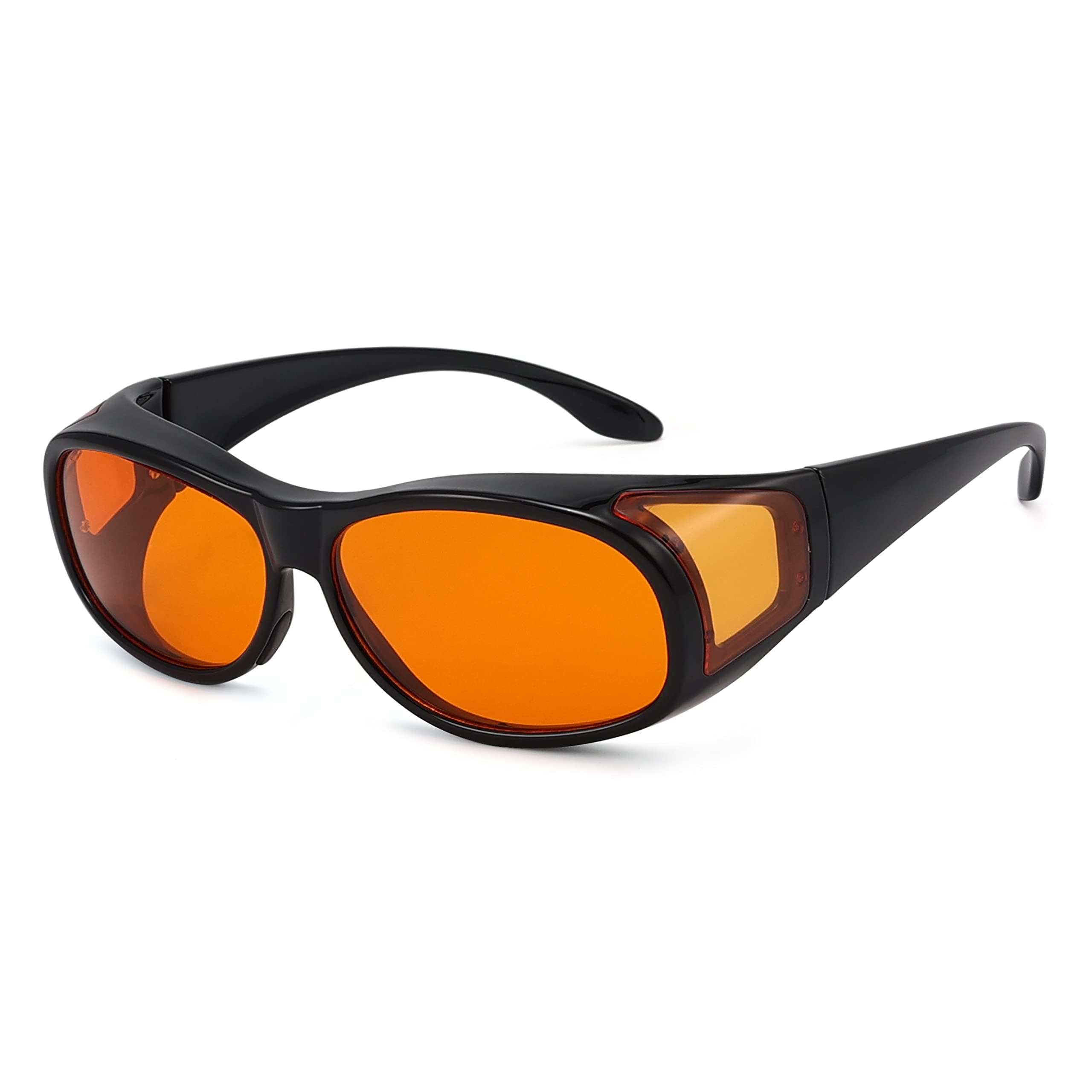 Eyekepper over blue light blocking glasses