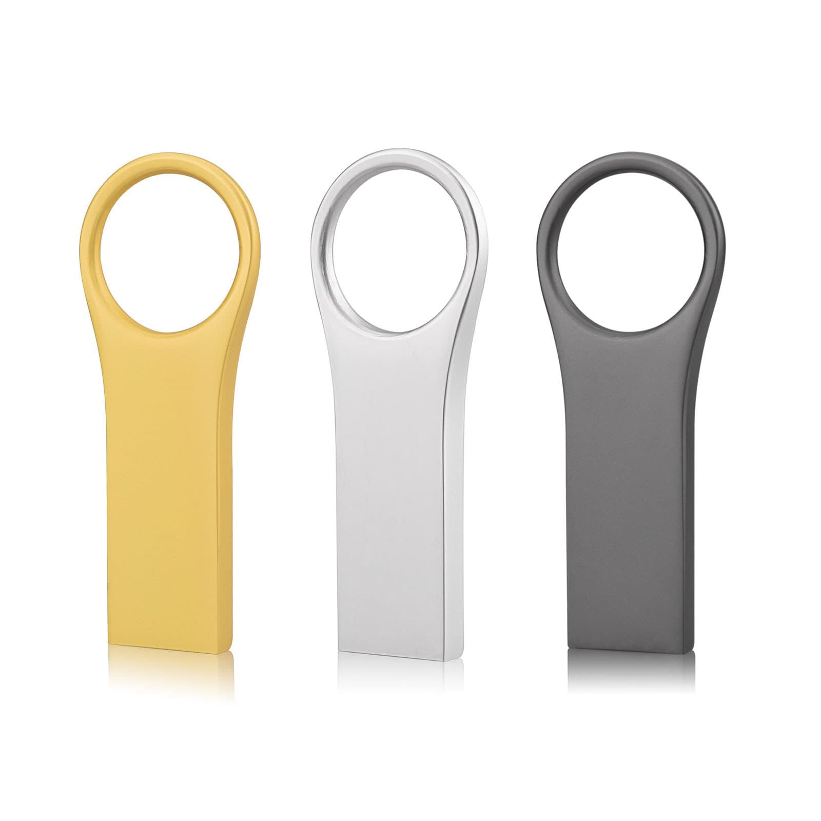 U07STORE 16G USB 2.0 Flash Drive Memory Sticker Thumb Drive Pen Disk ( 3 mixed color: Black,Sliver,Gold )