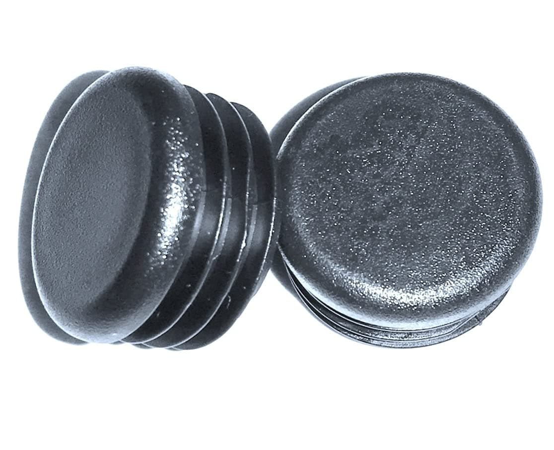 Juvielich 20PCS Plastic Plug Outer Diameter End Caps Tube Inserts Round Furniture Table Chair Legs Floor Black 38mm