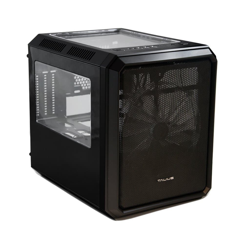 TALIUS Abyss – Micro ATX, 2x USB 3.0; 1x USB 2.0, GPU 20 cm Red LED Fan – Up to 29 cm Black