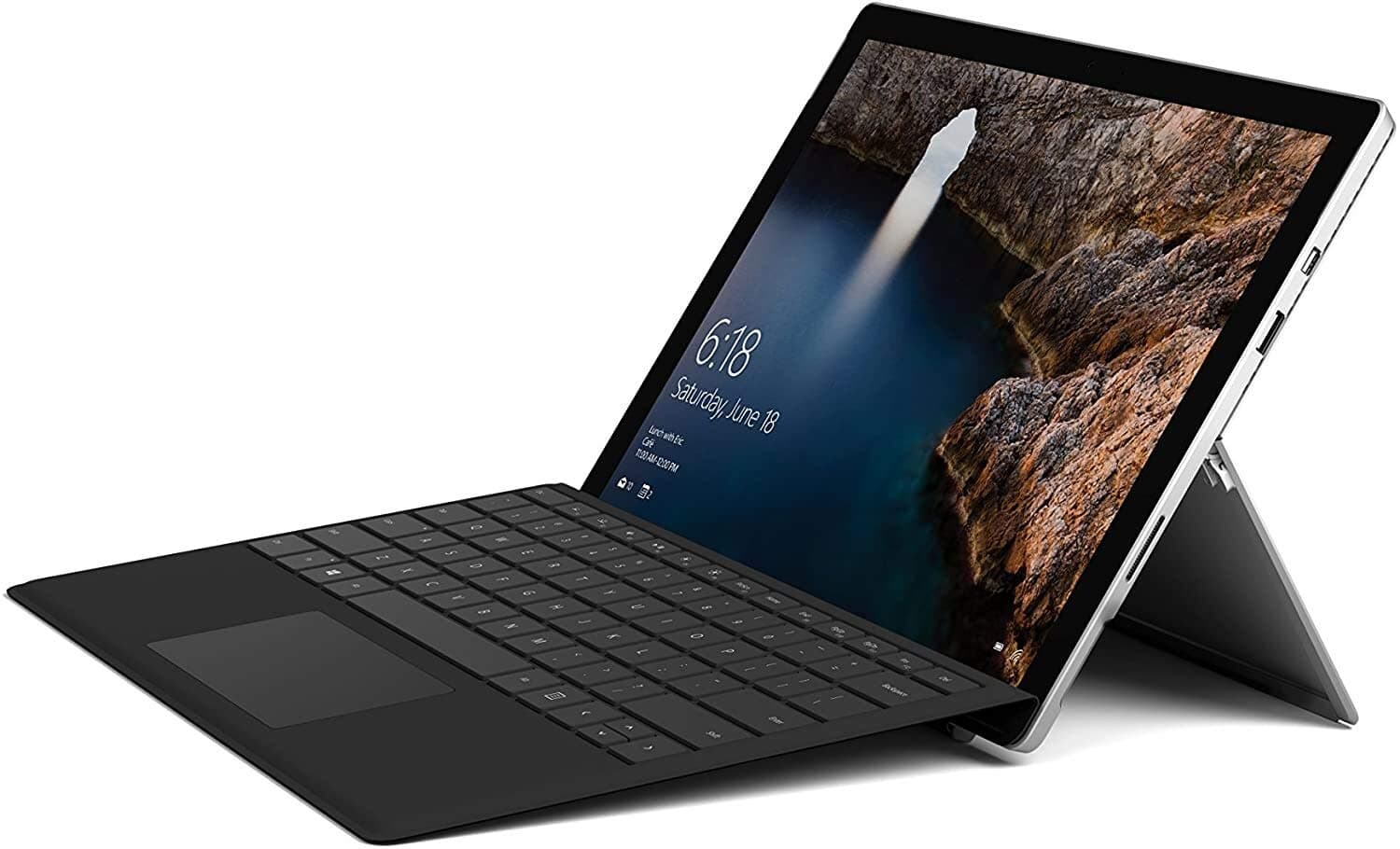 Microsoft Surface Pro 5 Tablet PC 12.3" (2736x1824), Core i5-7300U Surface Laptop Touchscreen, 8GB RAM, 256GB SSD, USB 3.0, DisplayPort, BT, WiFi, Windows 10 Pro (Renewed)