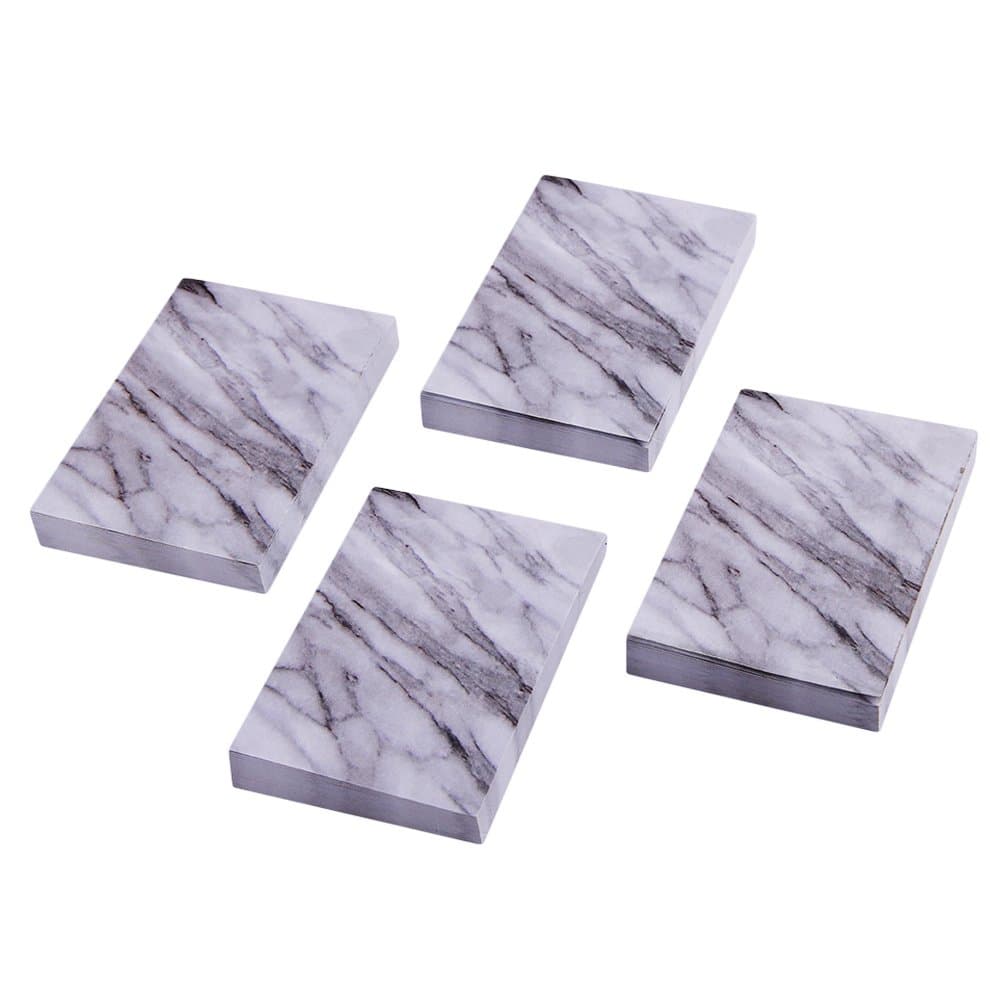 GTHER Marble Sticky Notes, Cute Fun Cool Small Self-Adhesive Note Adhesive Memo Notes for Kids Adults Girls Teachers School Classroom Office College (4 Pads, Marble)