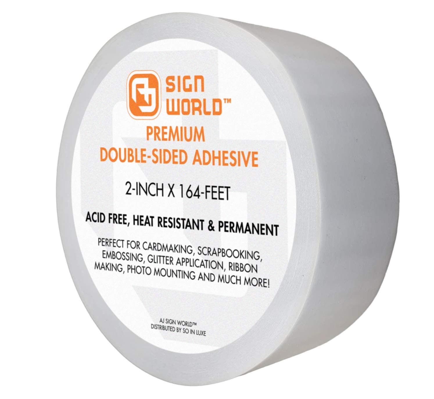 Best 2" Ultra-Thin Permanent Double-Sided Tape for Arts, Crafts, Photography, Scrapbooking, Tear-by-Hand, Paper Backing (2-Inch by 164-Feet/55 Yards)