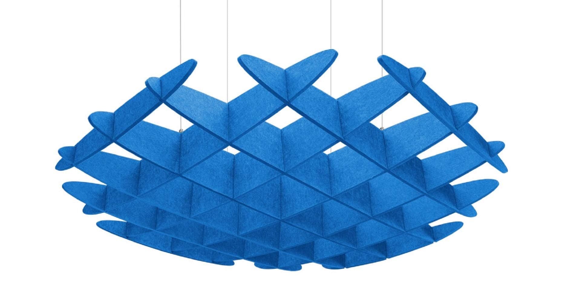 3D Acoustic Ceiling Waffle Cloud, Large (Lagoon Blue) by Uplift Desk