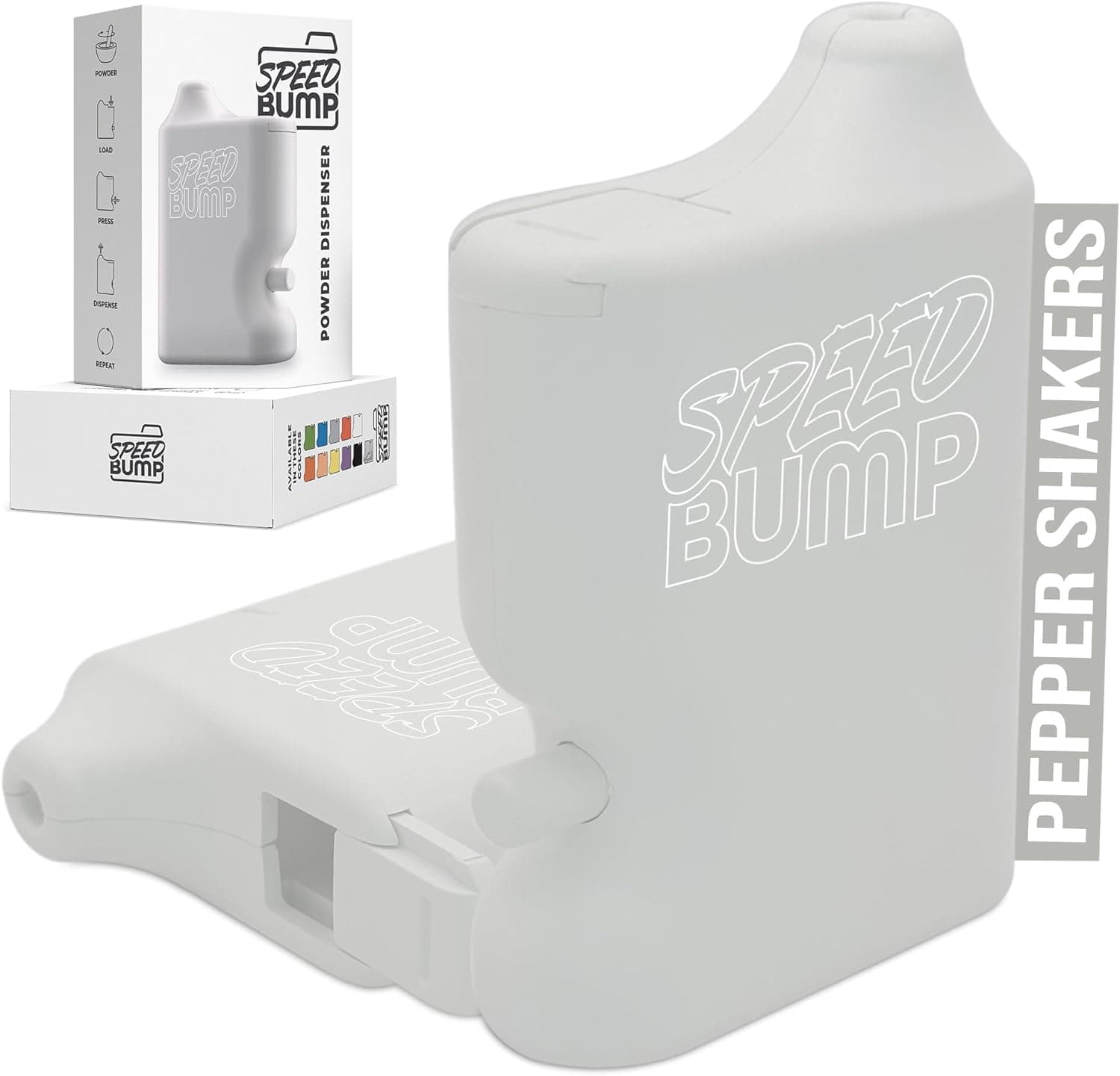 Portable Pepper Shaker (White) - Versatile Seasoning Set, Multi Functional Salt Dispenser Spice Shakers for Easy Use - Convenient & Discrete Plastic Salt and Pepper Dispenser for Fine Spices