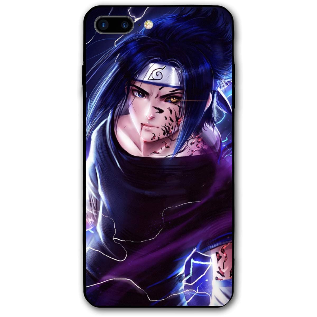 iPhone 7 Plus Case 8 Plus Case 5.5",Japanese Anime Case Plastic Soft Cover for iPhone 7 Plus/8 Plus (Naruto-Sasuke)