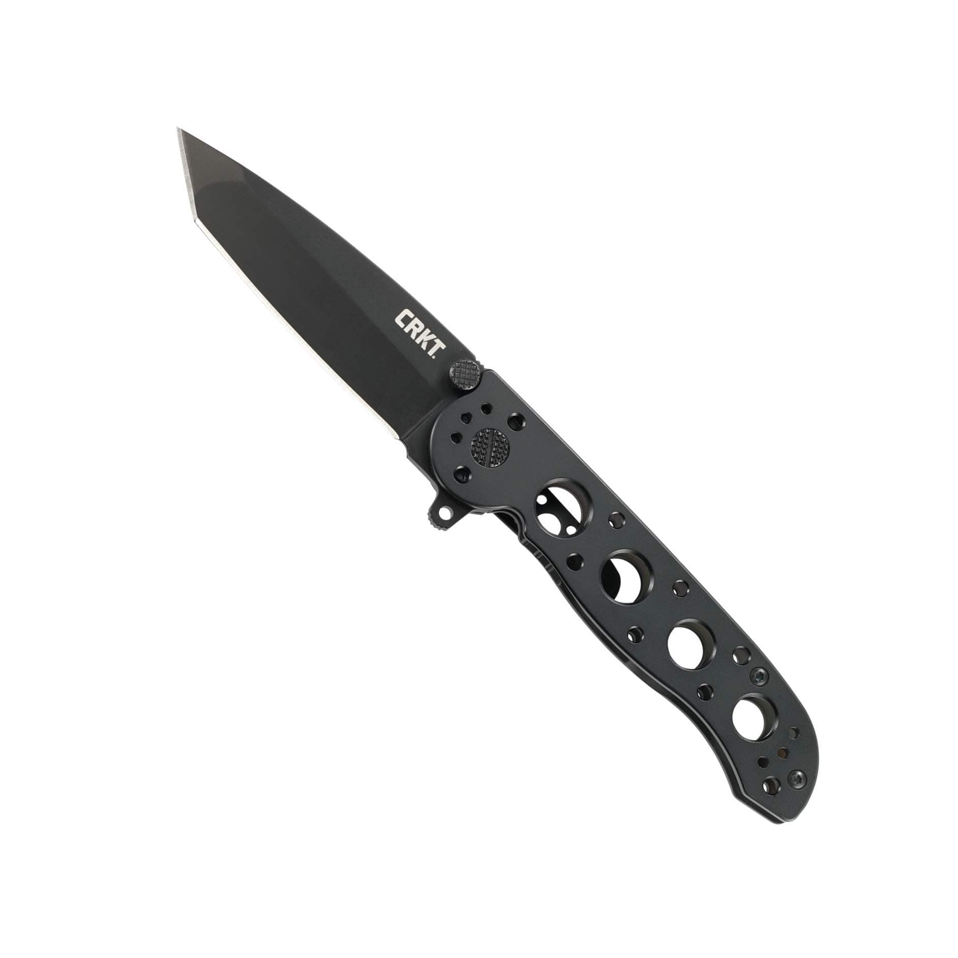 M16-04KS Folding Knife with Frame Lock: 12C27 Plain Edge Blade, Stainless Steel Handle, Reversible Pocket Clip, M16-04KS