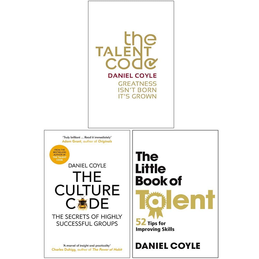 Daniel Coyle Collection 3 Books Set (The Talent Code, The Culture Code, The Little Book of Talent)