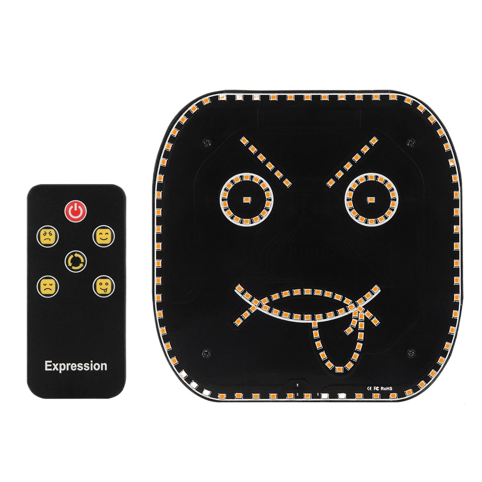 Expression Sign Light | Auto Warning Light LED Lights - Road Safety Sign Remote Control Cute Car Decor Adjustable Modes Car Lights for Automotive