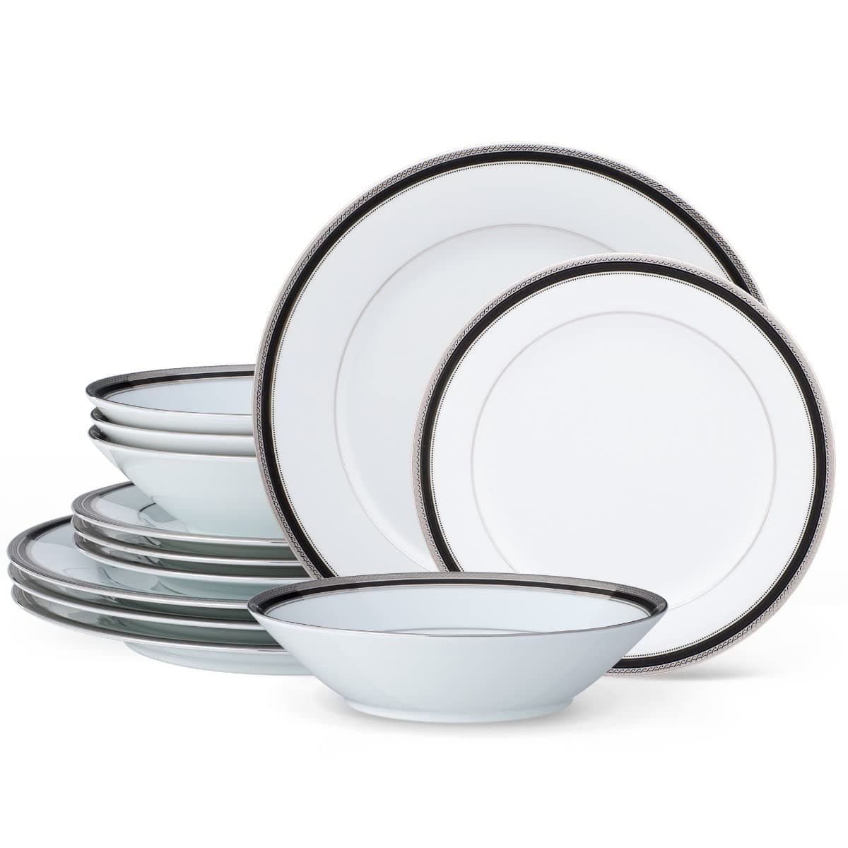 Austin Platinum 12-Piece Dinnerware Set, Service for 4