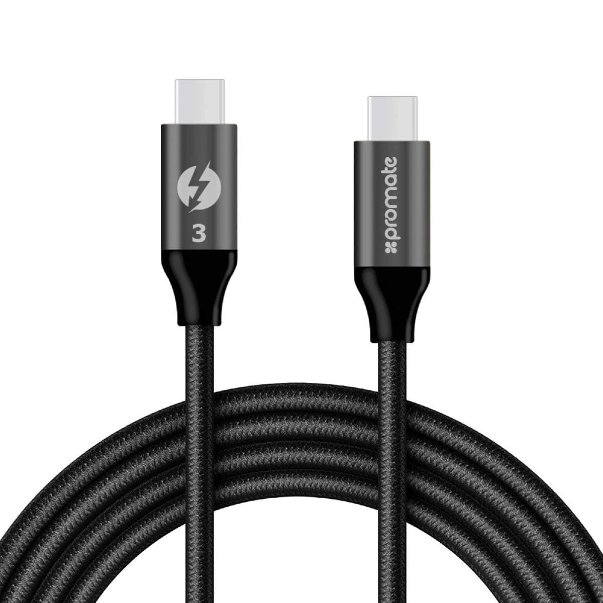 PROMATE Thunderbolt 3 USB-C Cable, USB-C to USB-C Thunderbolt 3 Fast Charging and 20Gbps Data Transfer Cable, 4K Video Support and 100W Power Delivery, ThunderLink-C20