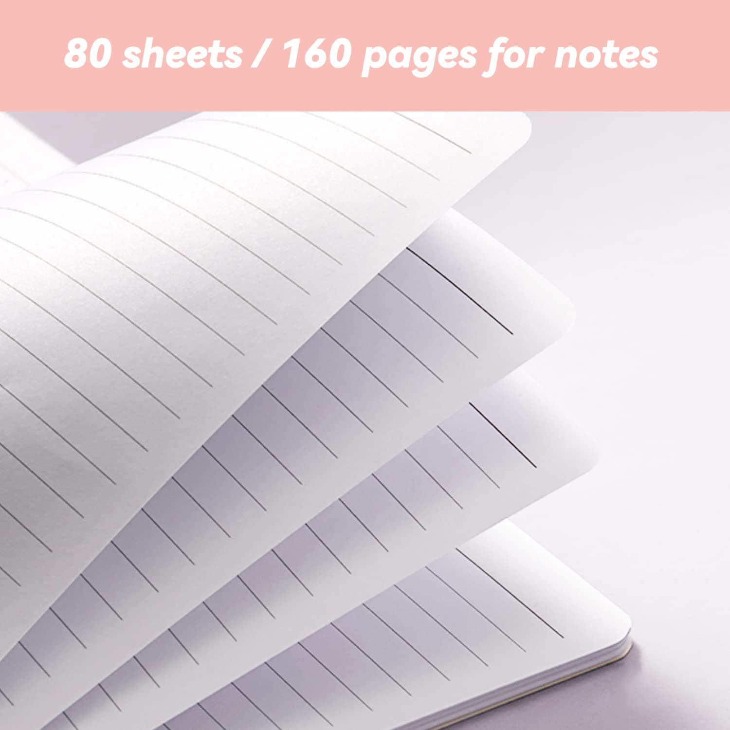 Urneeds Spiral Notebook - 4 Pack Spiral Notebook, 5.6'' x 8.25'', 80 Sheets / 160 Pages, with Twin-Wire Binding, College Ruled Notebooks with 4 Colors