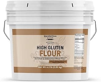Unpretentious High Gluten Flour Baker, 1 Gallon Bucket, Artisan Bread, Bagels, Pizza
