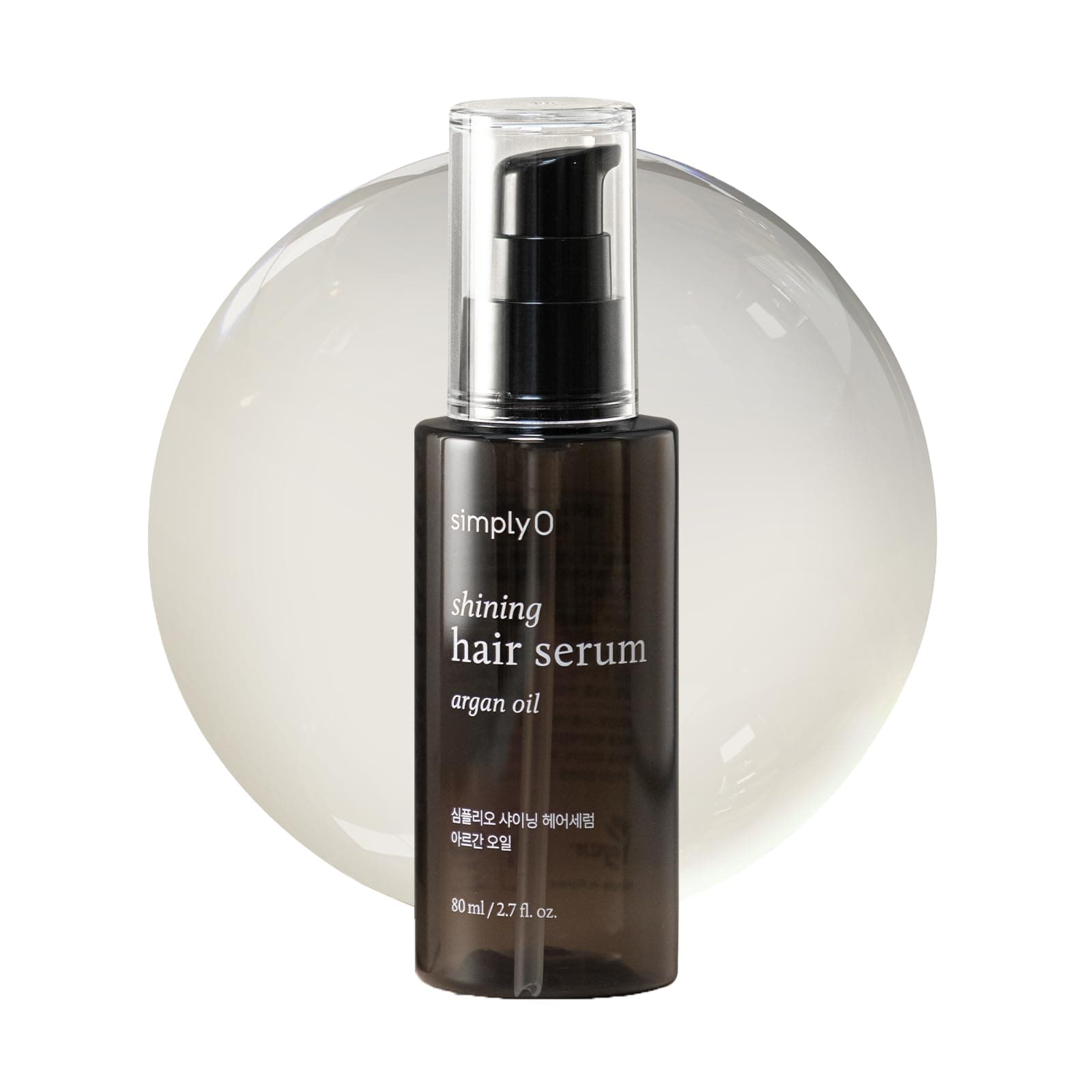 Shining Hair Serum, Argan Oil 1000 ppm + 6 Natural Oils, Adds Shine, Smooths Frizz & Detangles, Non-Greasy Leave-In for Dry Damaged Hair, Heat Styling Care, Vegan Cruelty-Free, 2.7 fl oz