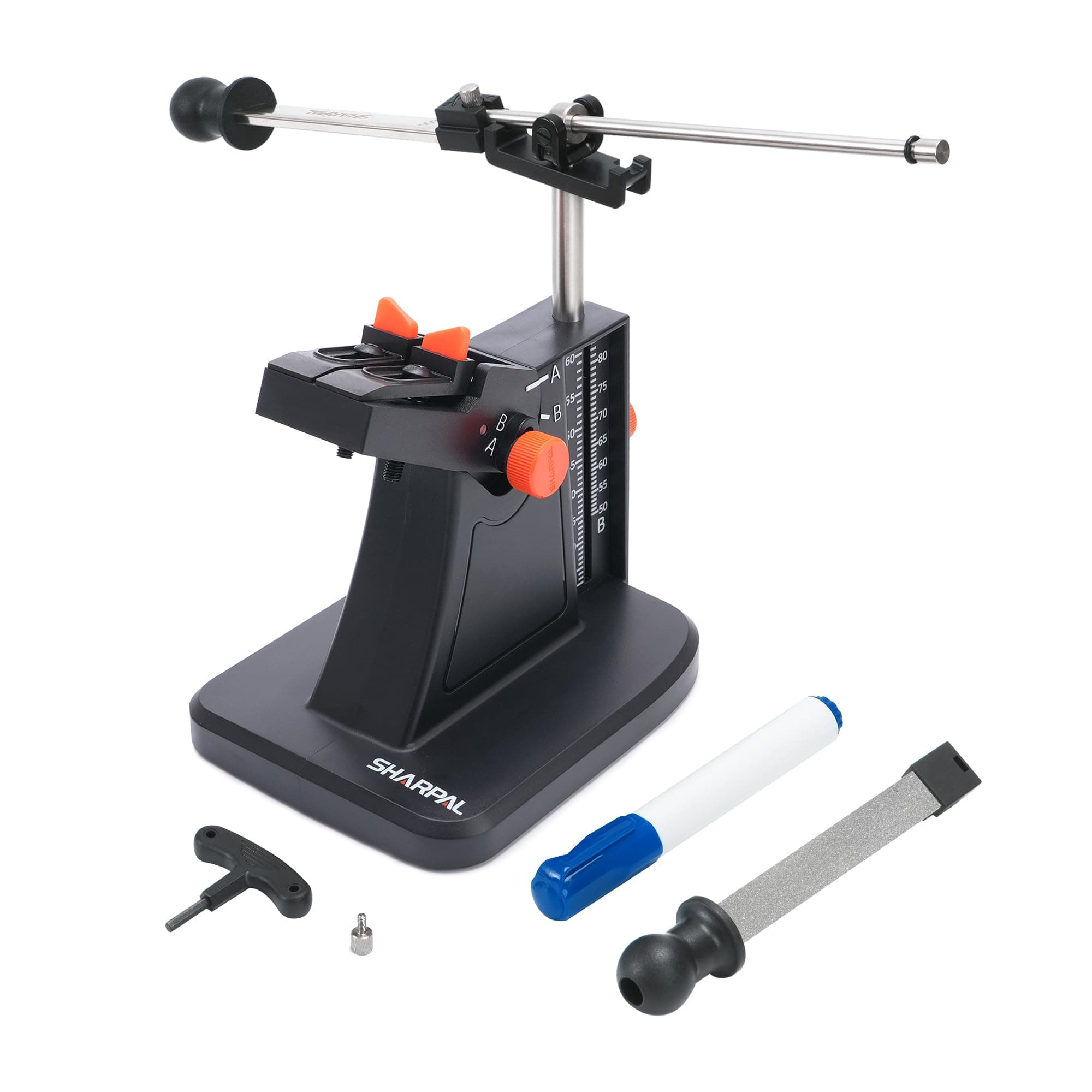 201H Diamond Scissor & Garden Tool Sharpener – Adjustable 22°-84° Angle, 325/600 Grit Plates | Sharpening for Kitchen, Hair Cutting, Sewing Scissors, Lawn Mower Blades, Pruners & Hedge Shears