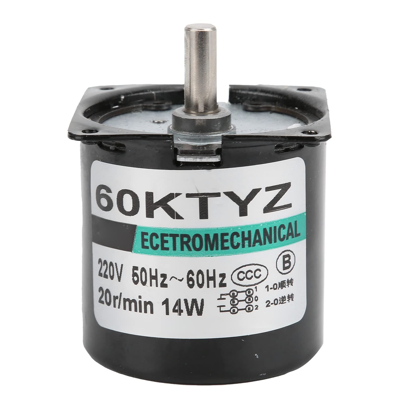 NIBEMINENTGear Motor Micro Permanent Magnet Speed Reduction Engine DIY Generator Accessories 14W (20rpm/min AC220V)