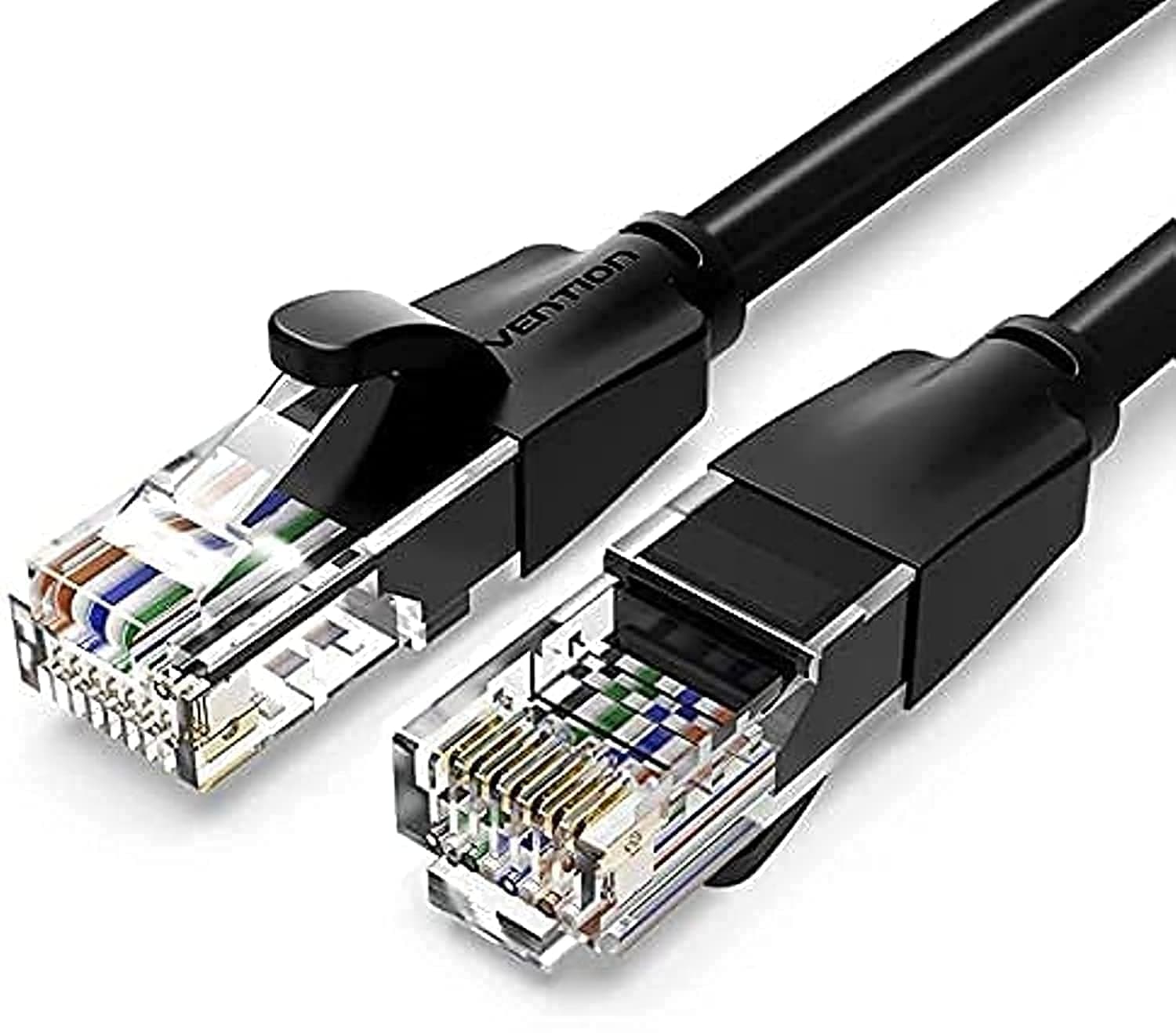 Vention Cat.6 UTP Patch Cable IBE series copper-clad Aluminum 1000Mpbs 250MHz Aluminum Foil PVC Jacket (2 M, Cat.6 UTP, Black)