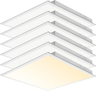 CycevSun 6-Pack 2x2 LED Flat Panel Light Drop Ceiling, 40W, Bright 4400LM, 3CCT 3000K/4000K/5000K Switchable, 0-10V Dimmable, 100-277V, ETL Listed