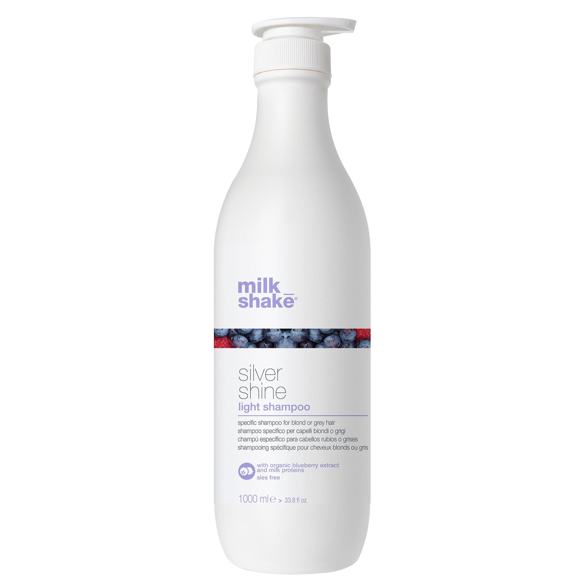 milk_shake Silver Shine Light Shampoo 1000 ml, grey, (Pack of 1)