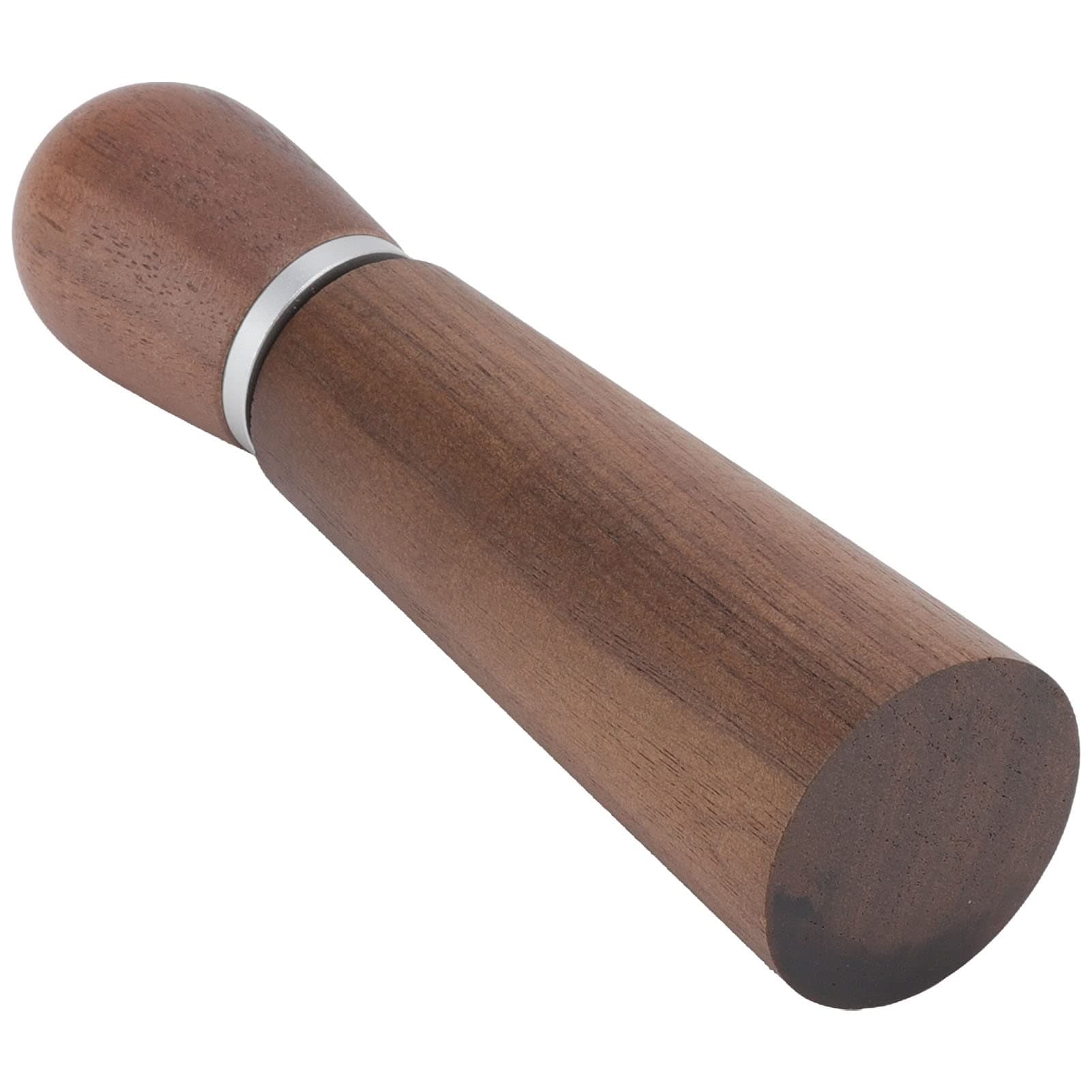 Coffee Distribution Tool, Fine Polished Ergonomic Handle Save Effort Coffee Distributor Walnut Base for Home (Straight Needle)