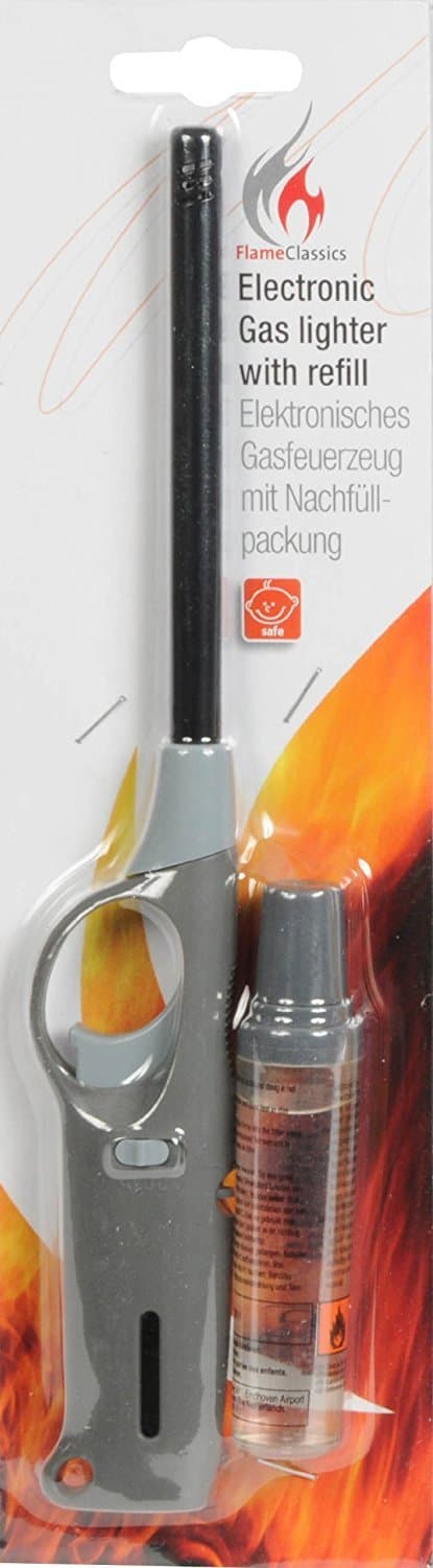 Electronic Gas Lighter 27Cm & Refill 18Ml Grey