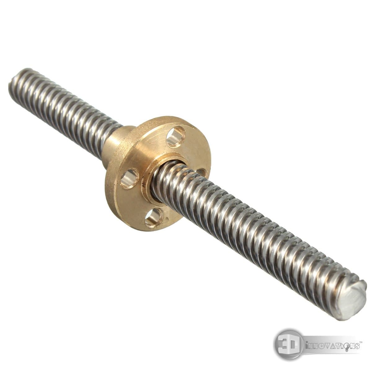 3D Innovations 3D Printer trapezoidal Lead Screw Dia 8MM Thread 8mm Length 100 mm with copper nut (Lenght: 100 mm)
