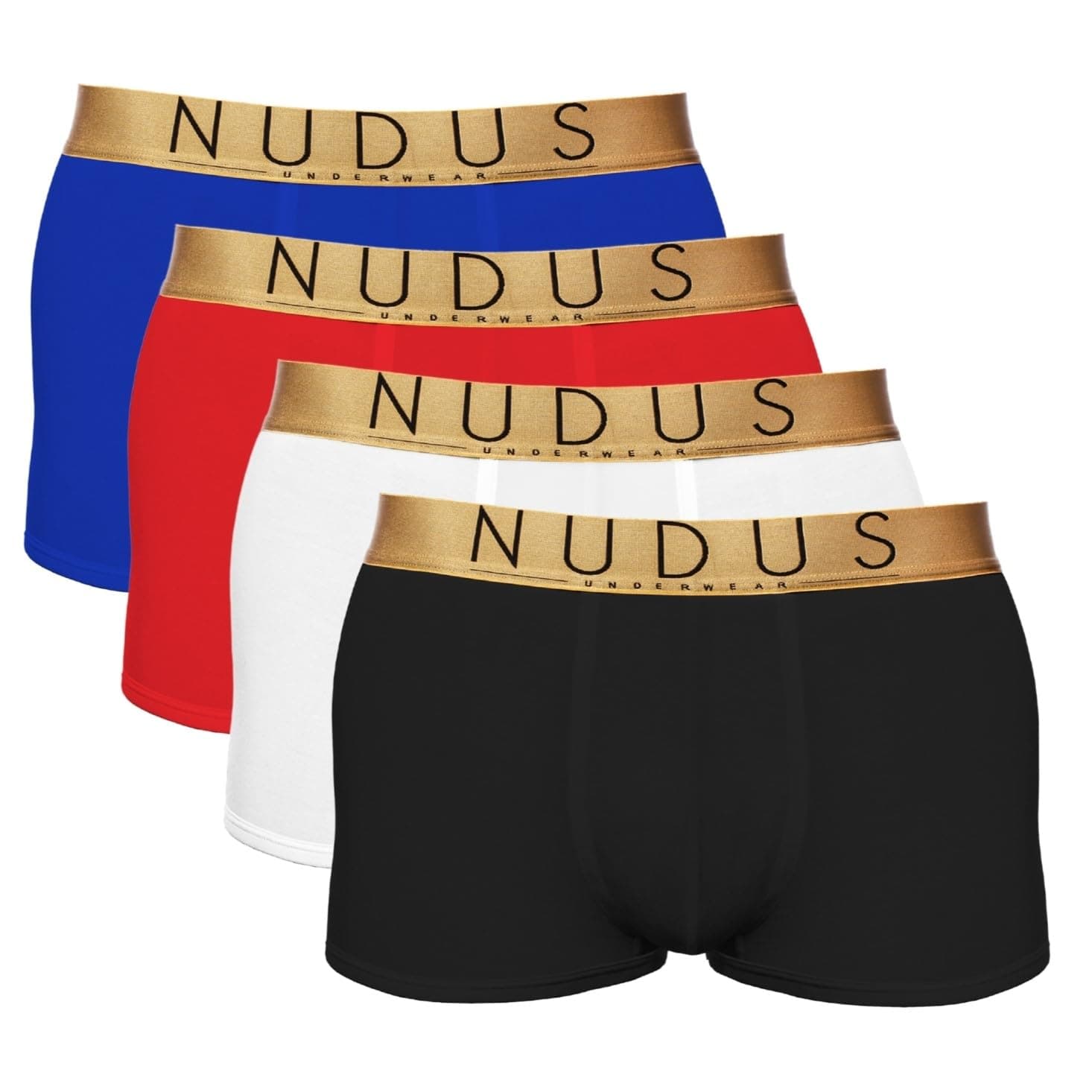 NUDUS Bamboo Rayon Underwear for Men - 4 Pack Premium Men's Double Pouch Underwear - Sexy Mens Underwear Gift Set