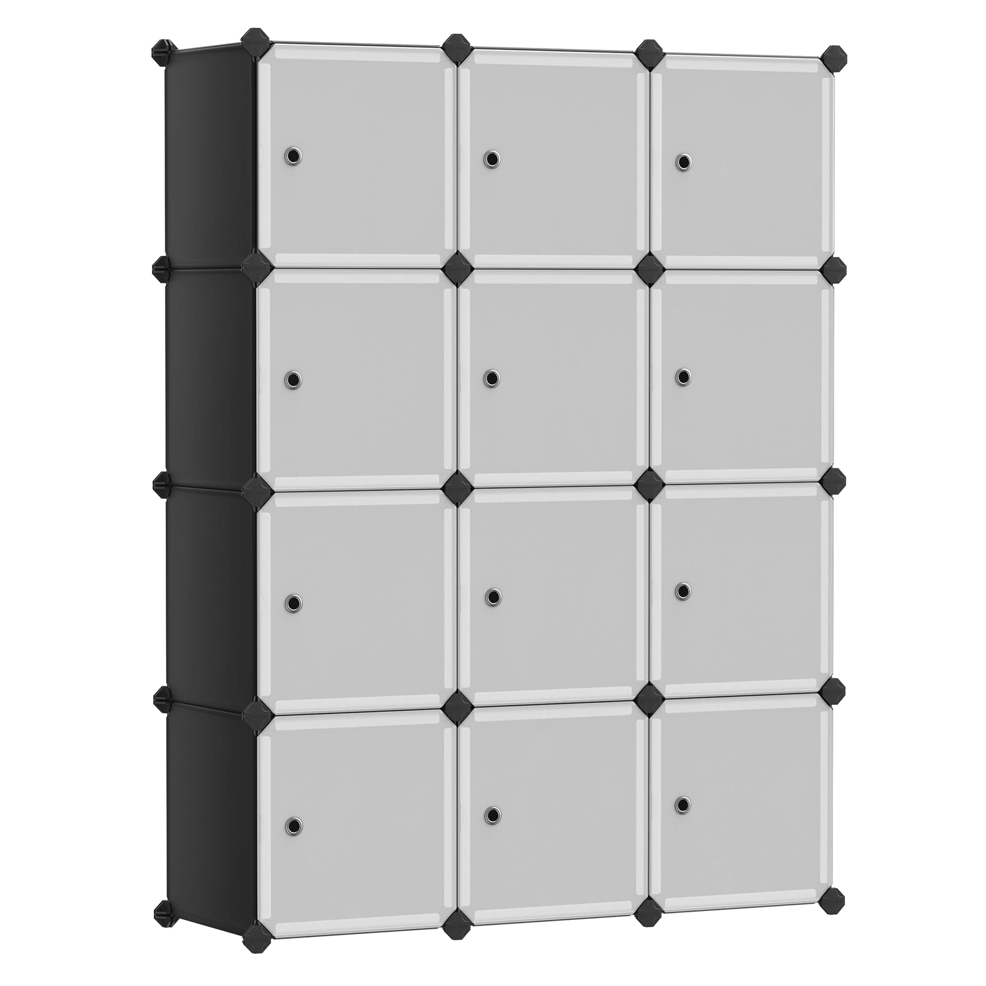 SONGMICS Cube Storage Organizer, 12-Cube Closet Storage Shelves, Modular Bookcase, Black ULPC34HV1