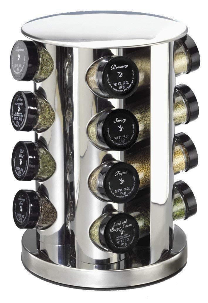 Beauenty 16 Glass Jars Spice Rack Set
