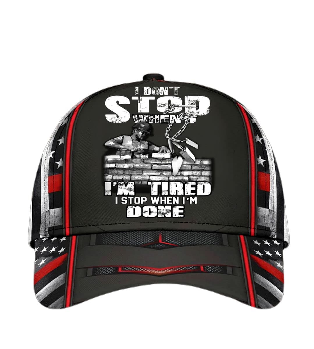 Bricklayer I Dont Stop Fathers Day Classic Cap Baseball Cap for Men Cap for Women with Adjustable Strap Sports Soft Caps Outdoor