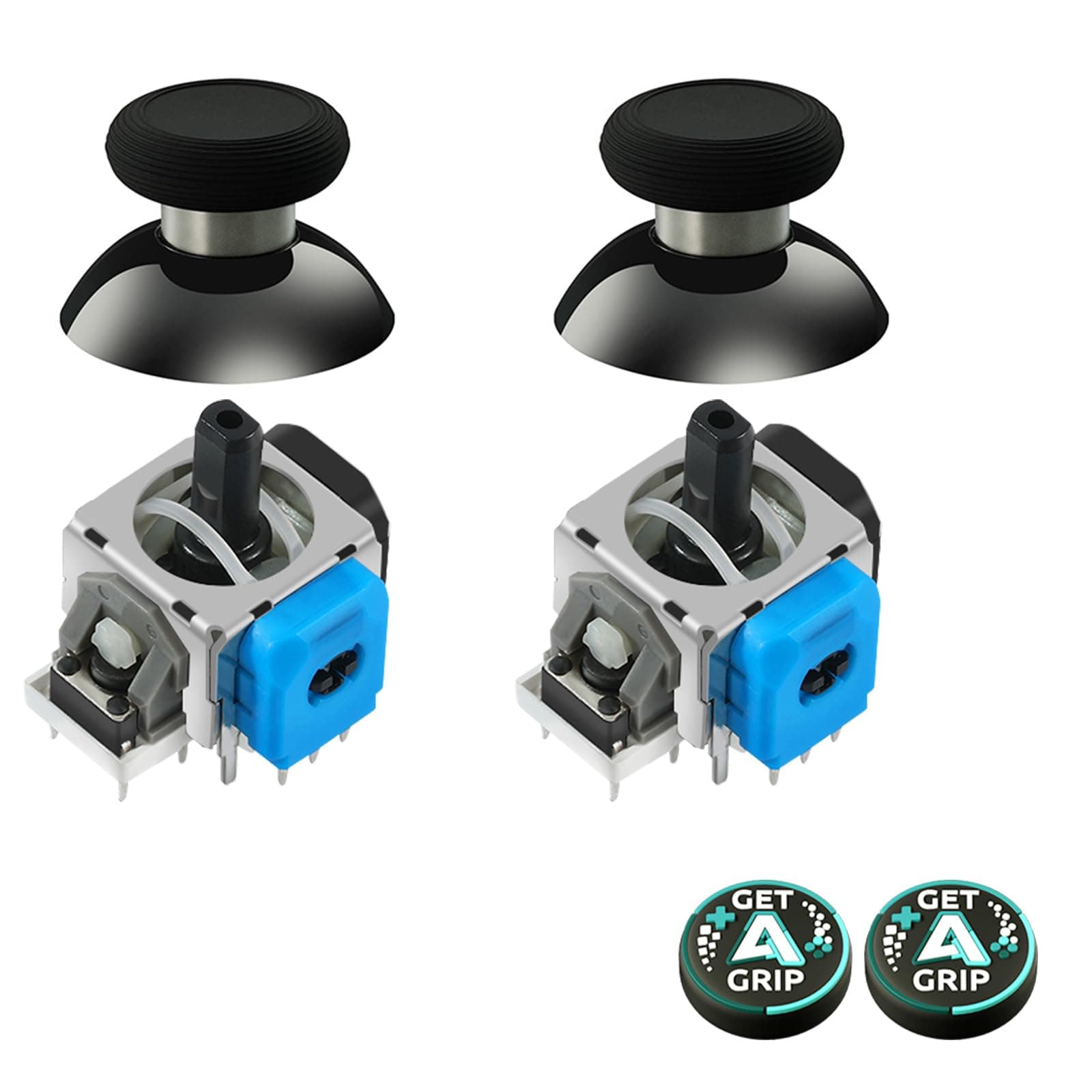 AKNES GuliKit TMR Electromagnetic Joysticks for DualShock PS4 Controller, Stick Replacement Accessories for Playstation 4 Controller, Thumbstick Caps included