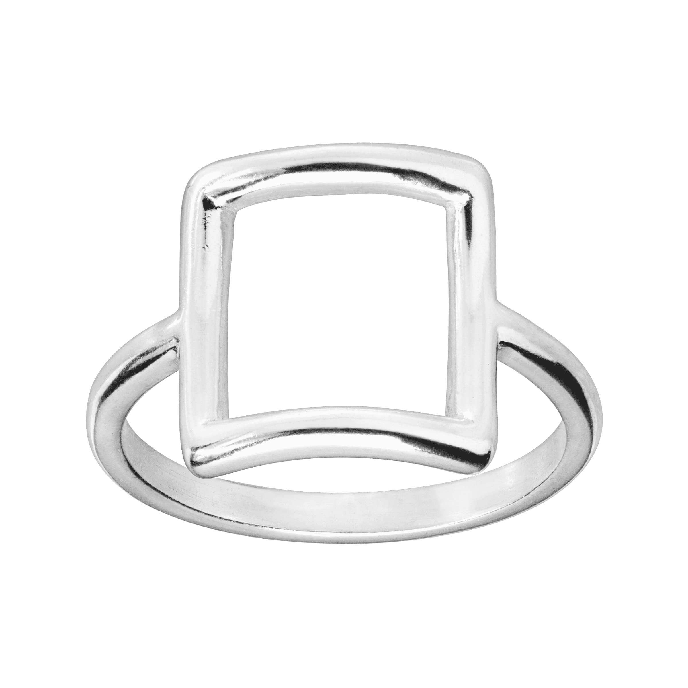 SilpadaCatuskoti' Open Square Ring in Sterling Silver