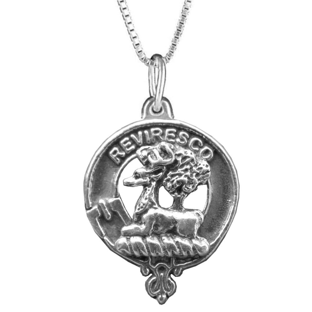 Maxwell Scottish Clan Crest Pendant - Sterling Silver