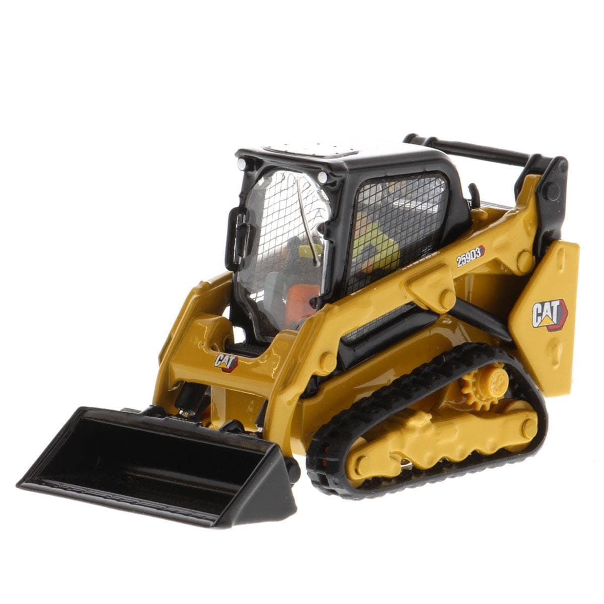 Diecast Masters 1:50 Caterpillar 259D3 Compact Track Loader with Attachment Accessories | High Line Series Cat Trucks & Construction Equipment | 1:50 Scale Model Diecast Collectible | DM Model 85677