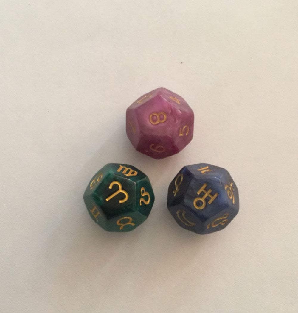 WHFDSBD Polyhedral Dice,3 Colors Game Polyhedral Fine Dice Set For Dungeons And Dragons Rpg Table Games, Teaching