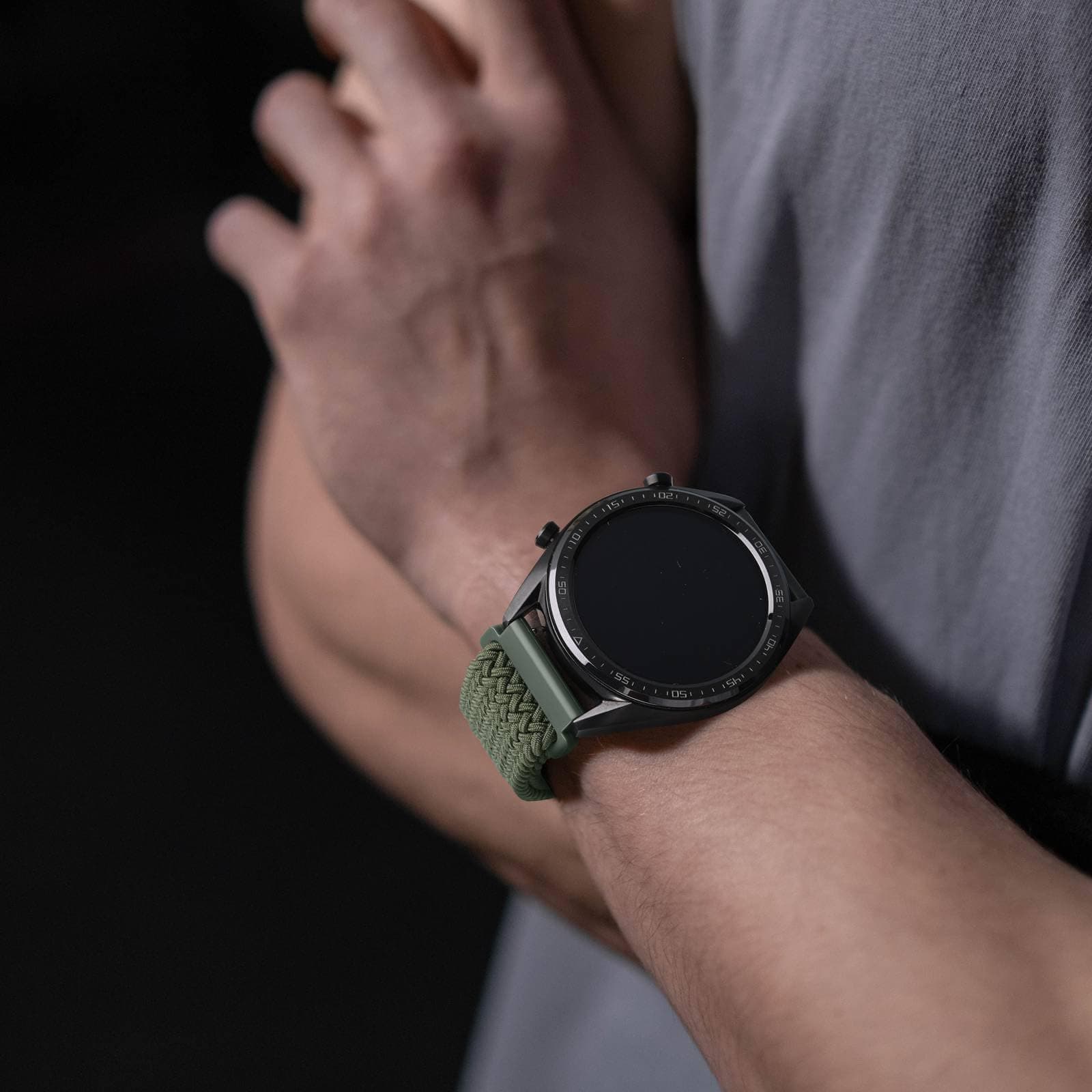 BISONSTRAP 2 Pack Braided Nylon Watch Bands, Upgrade Adjustable Buckle, Stretchy Loop Straps for Men and Women, Band Width 16mm 18mm 19mm 20mm 22mm 24mm