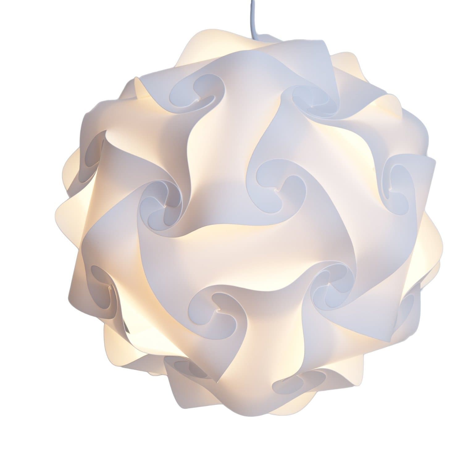 INFINITY LIGHTS Puzzle Light: White Modern Lamp Shade, X-Large
