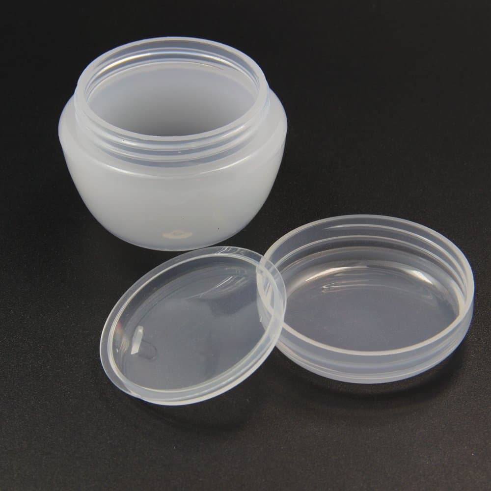 Twinklefilter 10Pcs Lid Plastic Cosmetic Empty Jar Pot Eyeshadow Makeup Face Cream Container 10ml (Translucent)