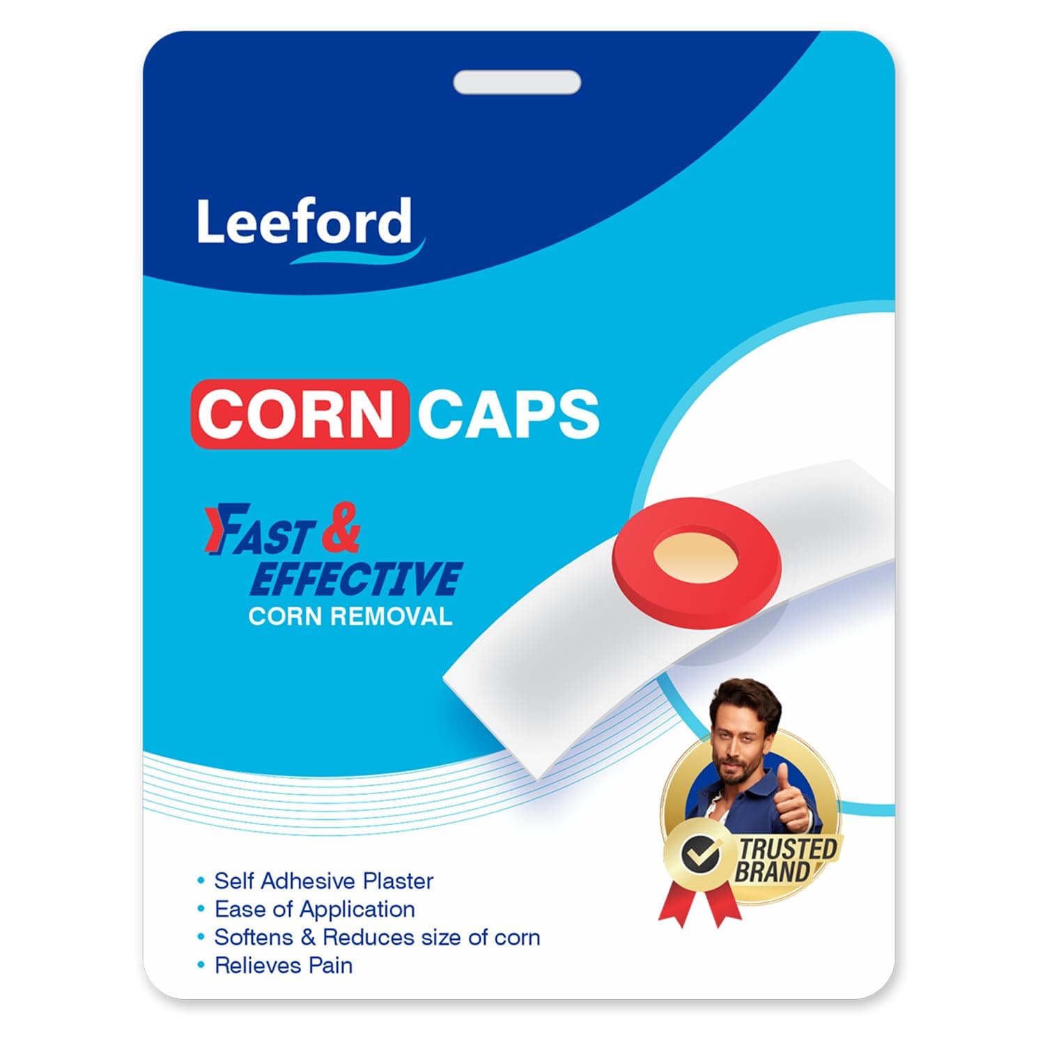 Leeford Cornex Corn Cap - 20 Strips | Medicated Corn Remover | Corn Cap for Foot Female | Corn Remover for Feet | Ayurvedic Corn Plaster | Corn Removal bandage for foot