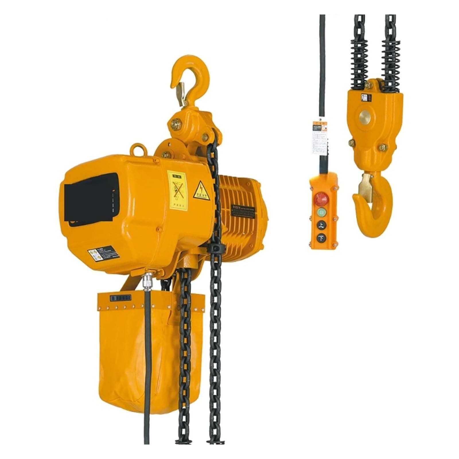 AmNooL Power Electric Hoists 1 2 3 Ton Single Double Phase Air Lifting Electric Trolley Vital Chain Hoist Crane