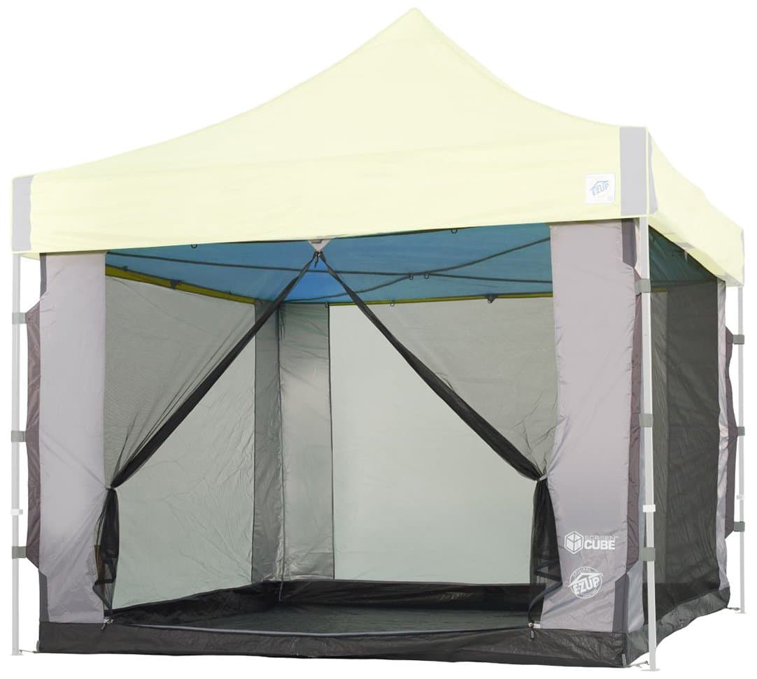 E-Z UP Cube Mesh Canopy Screen Room, Fits 10' x 10' Straight Leg Shelters Eclipse, Enterprise, Pyramid, Vantage Canopies (Shelter NOT Included, Must Purchase Seperately)