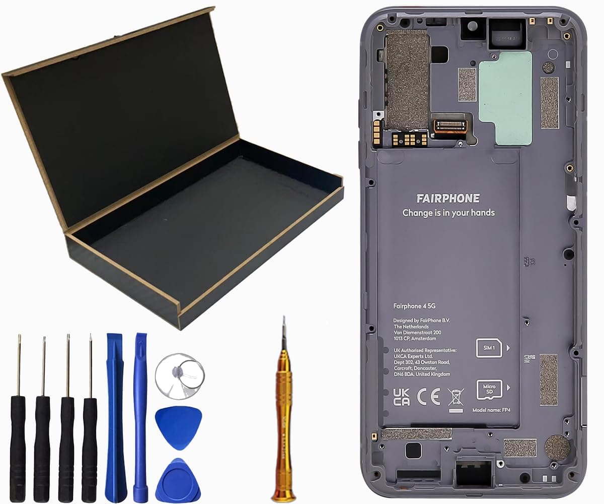 LCD Screen Display Touch Digitizer Assembly Frame Replacement for Fairphone 4 LCD Screen 6.3" Gray