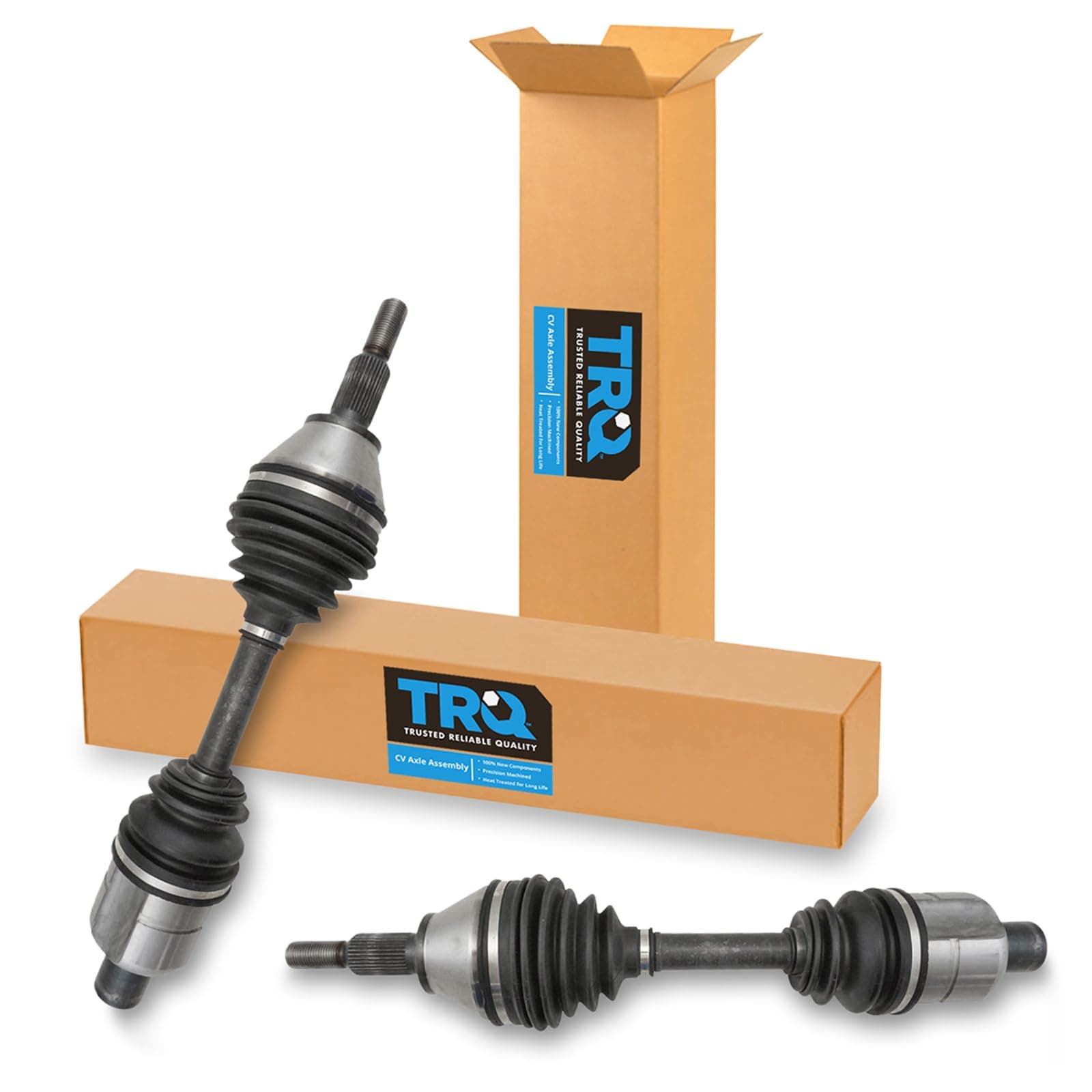 TRQ New Front CV C/V Axle Drive Shaft Assembly 2 Piece Pair Set for 2012-2017 Dodge Ram 1500 4WD 4x4 Truck